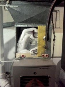 Frozen Air Conditioning Coil